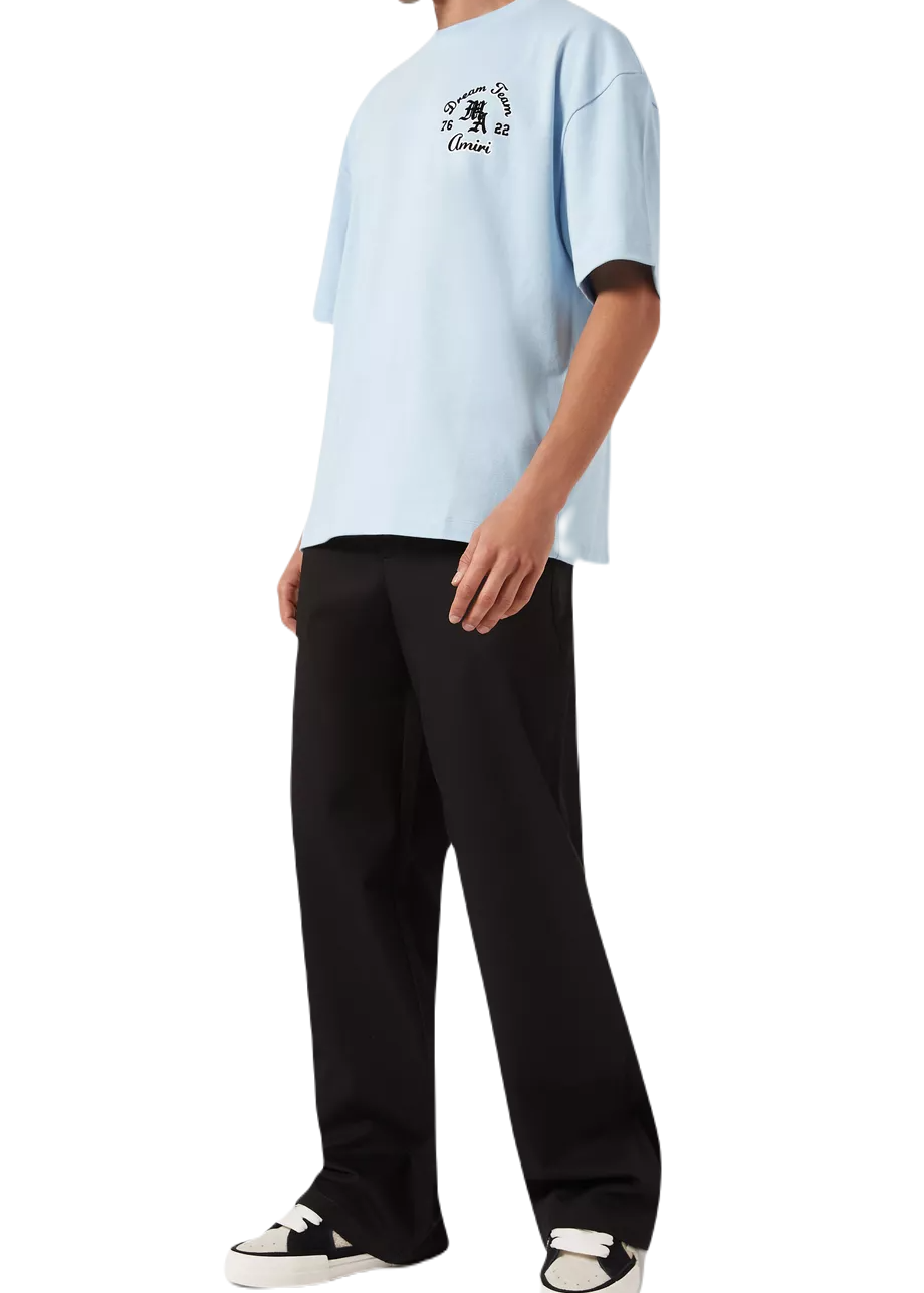 Amiri Dream Team Oversized T-Shirt "Blue Cotton" Trendy Tee UAE