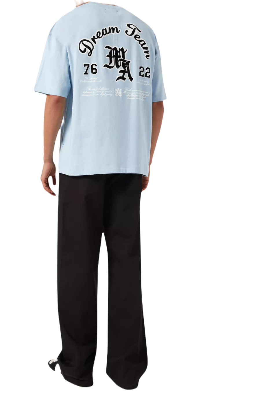 Amiri Dream Team Oversized T-Shirt "Blue Cotton" Trendy Tee UAE