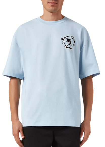 Amiri Dream Team Oversized T-Shirt "Blue Cotton" Trendy Tee UAE