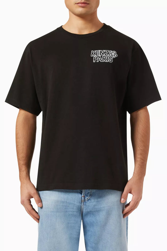 KENZO Constellation Oversized Embroidered T-Shirt Cotton Jersey Streetwear UAE