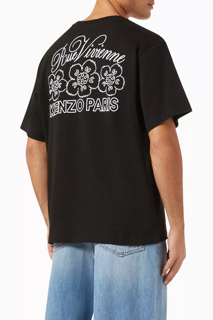 KENZO Constellation Oversized Embroidered T-Shirt Cotton Jersey Streetwear UAE