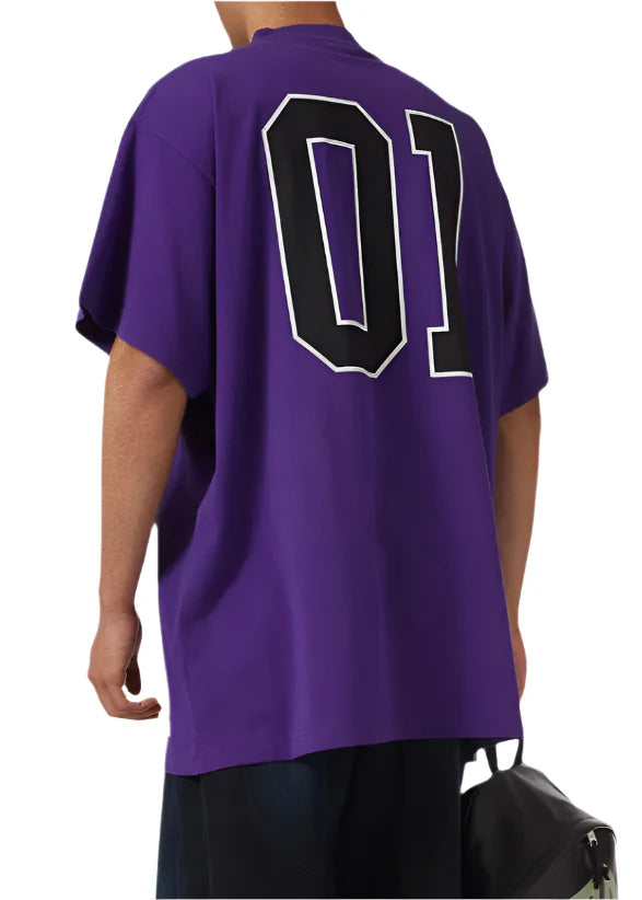 Balenciaga Men's Basketball Series Oversized T-Shirt "Purple" Streetwear Tee UAE