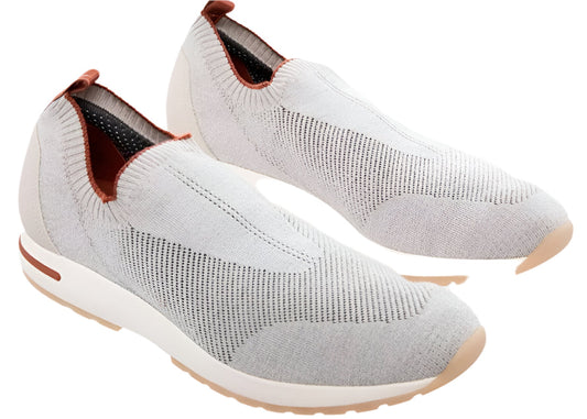 Loro Piana Grey Wool Sneakers for Men Luxury Knit Sneakers UAE