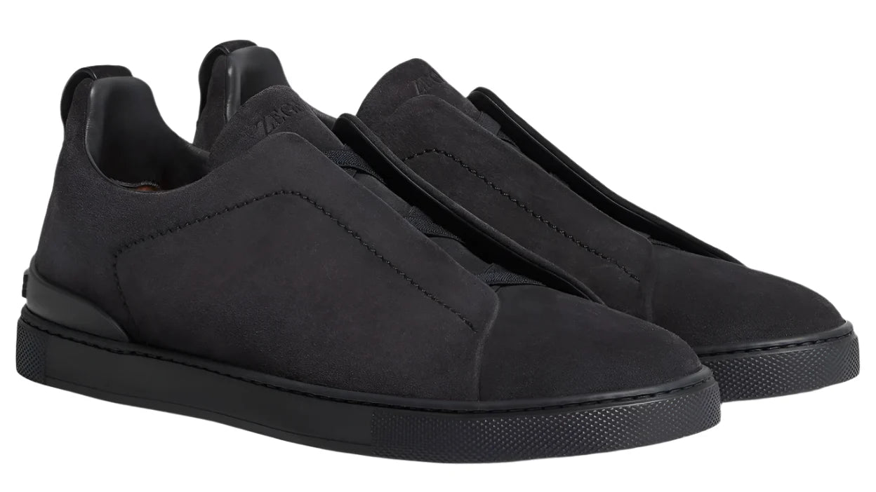 Zegna Triple Stitch Leather Sneakers
