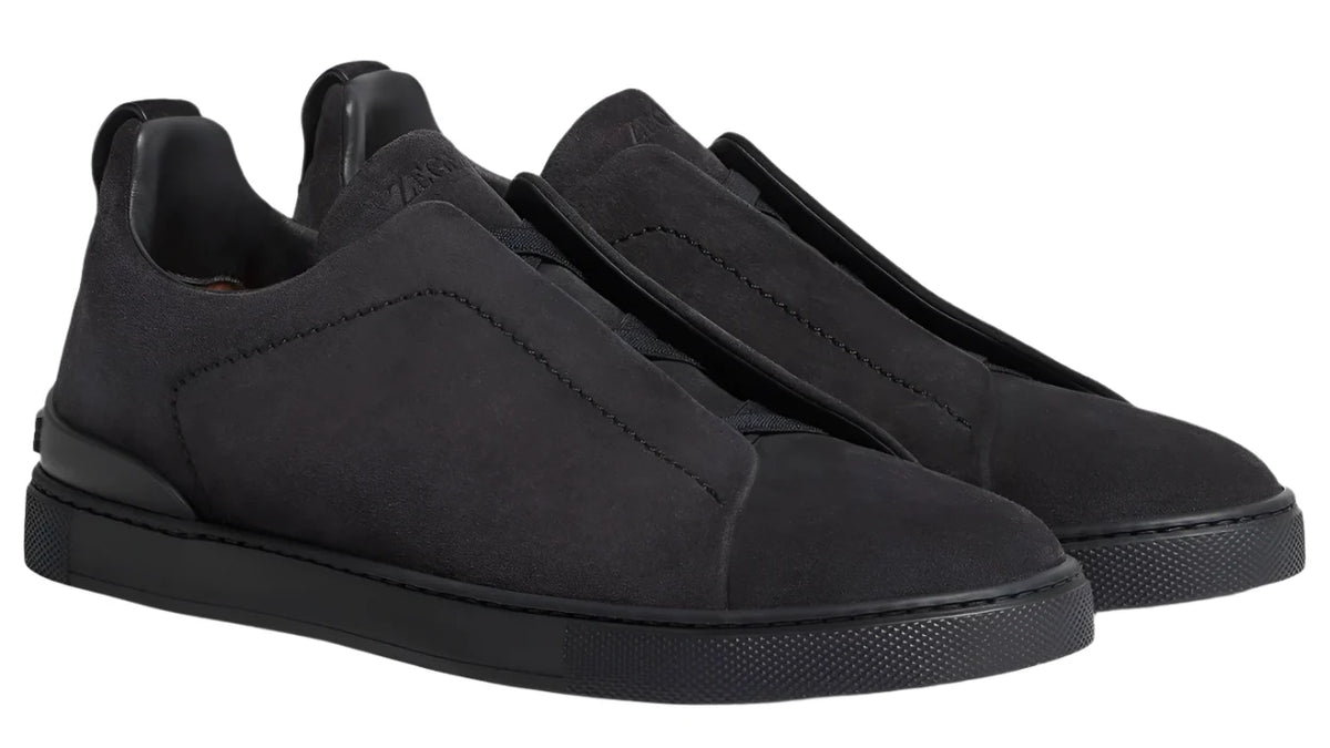 Zegna Triple Stitch Leather Sneakers