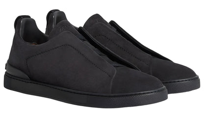 Zegna Triple Stitch Leather Sneakers