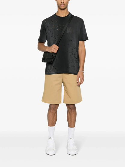 AMIRI Shotgun Logo-Print Distressed T-Shirt Edgy Streetwear Tee UAE