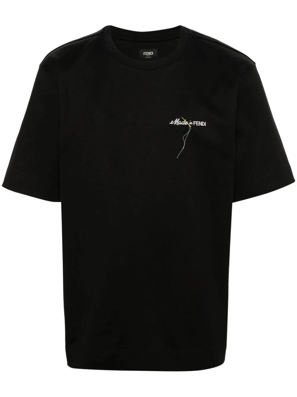 FENDI Logo-Embroidered T-Shirt Casual Designer Tee UAE