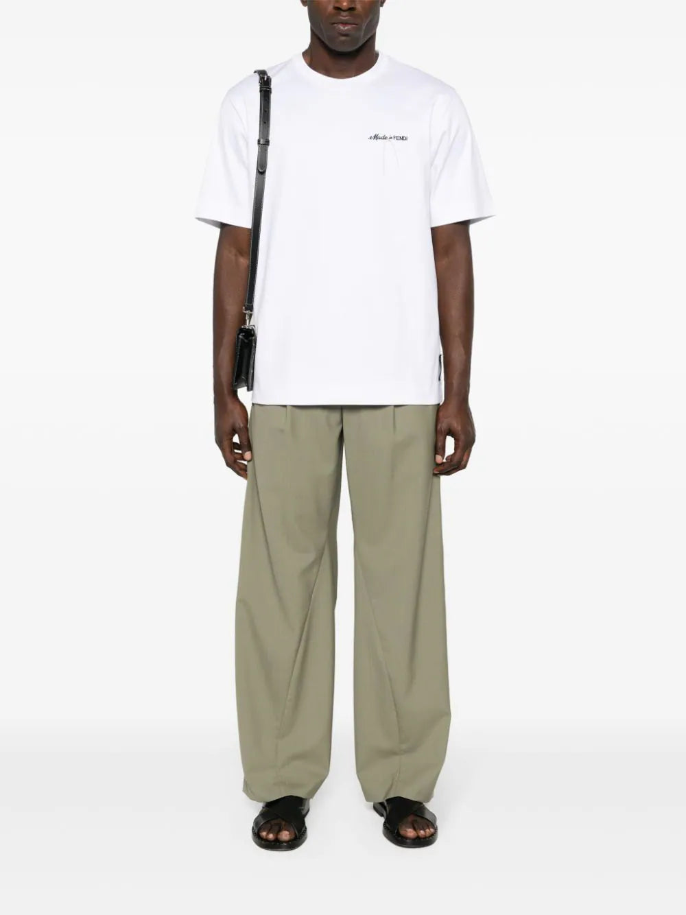 FENDI Logo-Embroidered T-Shirt Luxury Cotton T-Shirt UAE
