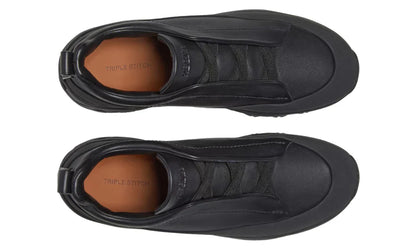 Zegna Triple Stitch Monte Sneakers "Black" Premium Leather Sneakers UAE