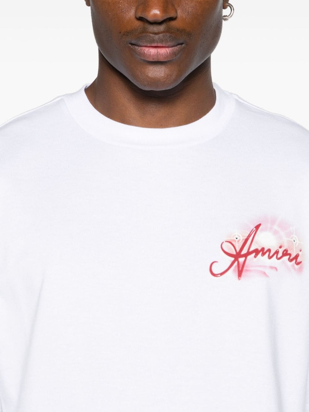 AMIRI Paradise Airbrush Cotton T-Shirt Artistic Streetwear Tee UAE