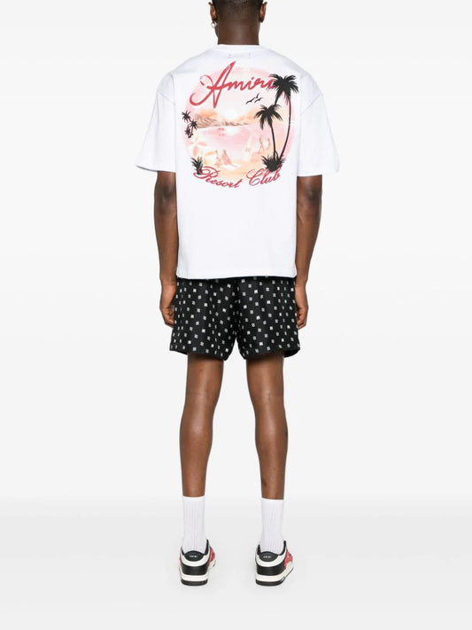 AMIRI Paradise Airbrush Cotton T-Shirt Artistic Streetwear Tee UAE