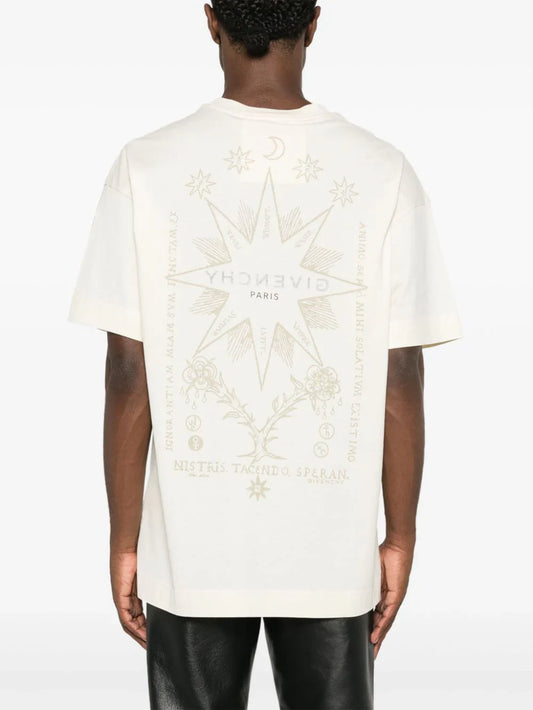 Givenchy Tarot-Print Cotton T-Shirt Statement Graphic Tee UAE