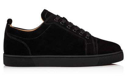 Christian Louboutin Louis Junior Flat "Black Suede" Luxury Suede Sneakers UAE