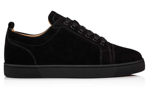 Christian Louboutin Louis Junior Flat "Black Suede" Luxury Suede Sneakers UAE
