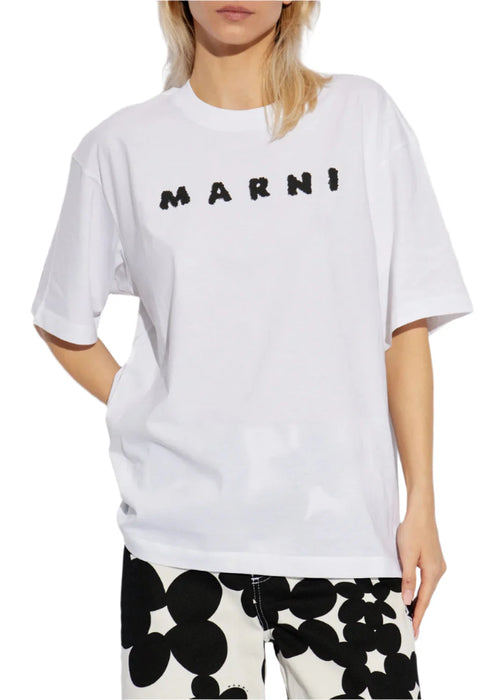 Marni Logo Printed Crewneck T-Shirt Designer Cotton Tee UAE