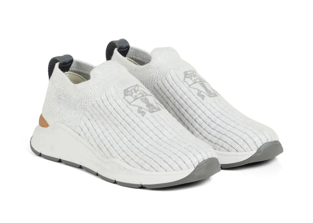 Brunello Cucinelli Cotton Crest Sneakers "Grey" Luxury Casual Sneakers UAE