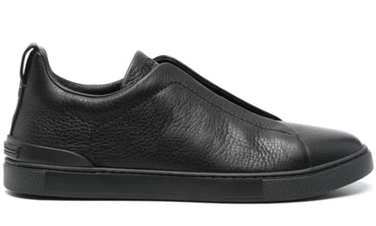 Zegna Triple Stitch Leather Sneakers