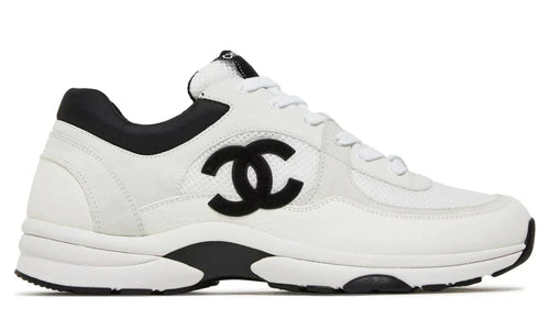Chanel Mesh Suede Grained Calfskin "White Black" Premium Fashion Sneakers UAE