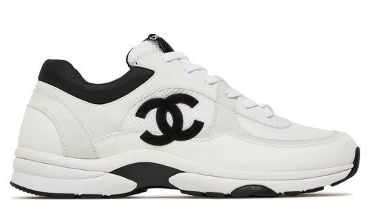 Chanel Mesh Suede Grained Calfskin "White Black" Premium Fashion Sneakers UAE