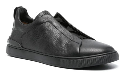 Zegna Triple Stitch Leather Sneakers