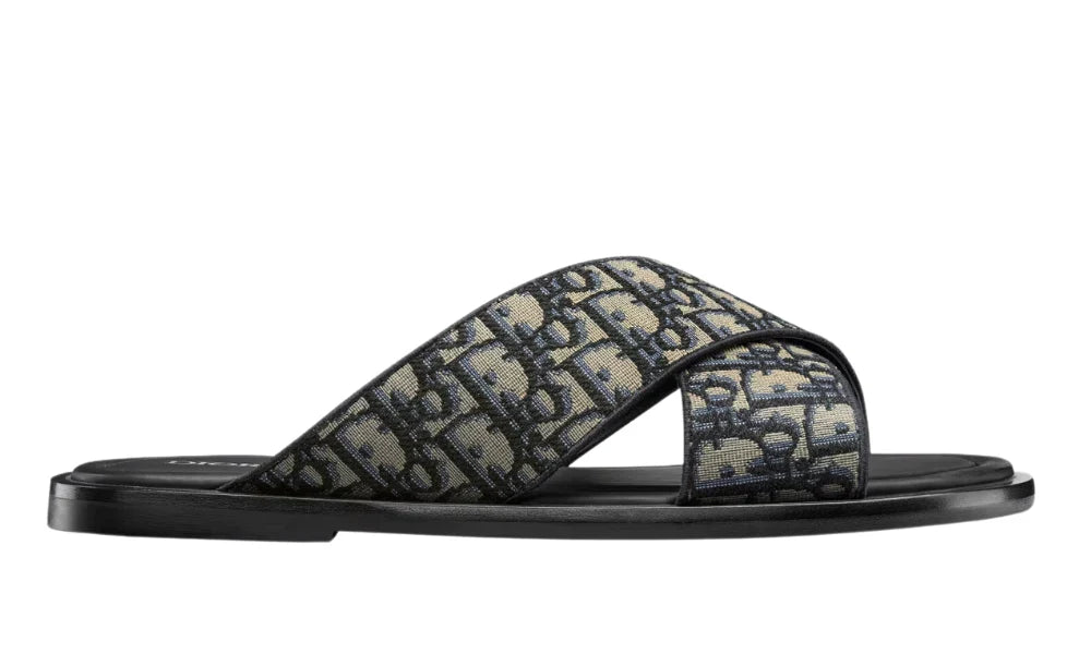 Dior Alias Sandal "Dior Oblique Beige Black" Designer Sandals UAE