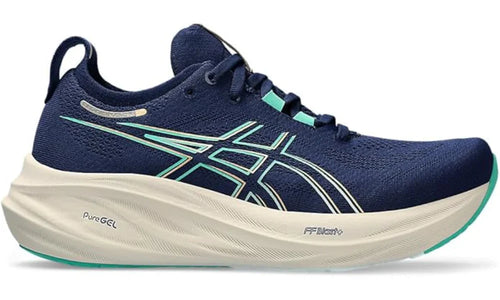 Asics Gel Nimbus 26 Wide "French Blue Electric Lime" Wide Fit Running Shoes UAE
