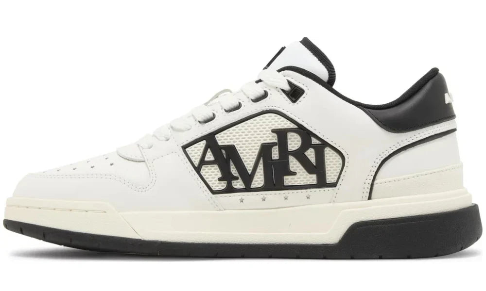 Amiri Classic Low "White Black" Contrast Logo Sneakers UAE