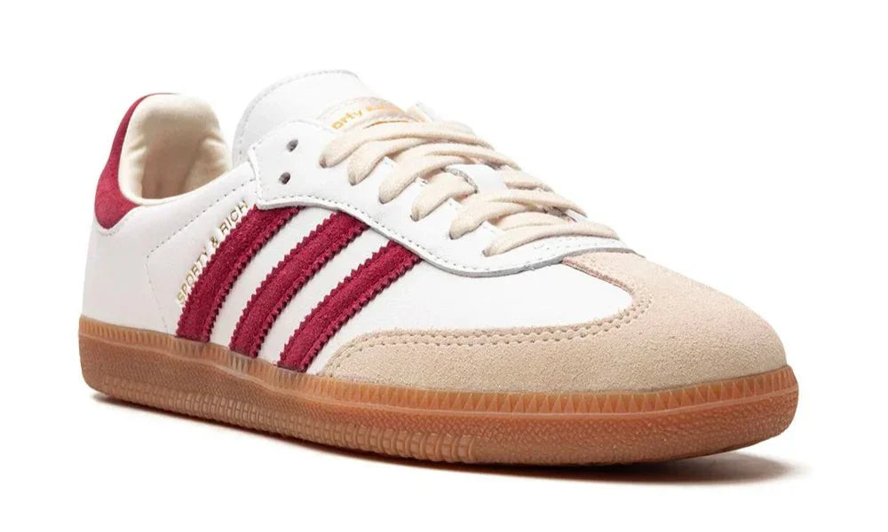 Sporty & Rich x Adidas Samba OG "White Core Burgundy" Premium Sneakers UAE