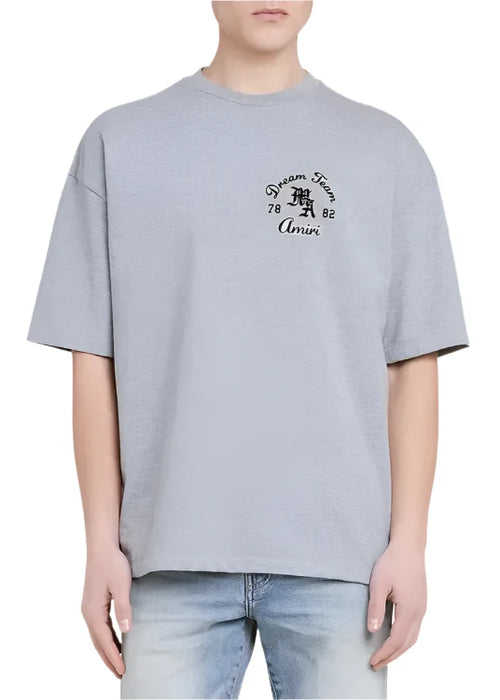 Amiri Dream Team Oversized T-Shirt "Grey Cotton" Casual Streetwear UAE