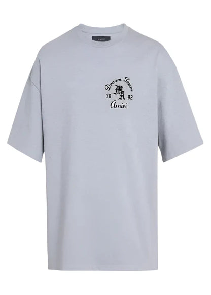Amiri Dream Team Oversized T-Shirt "Grey Cotton" Casual Streetwear UAE