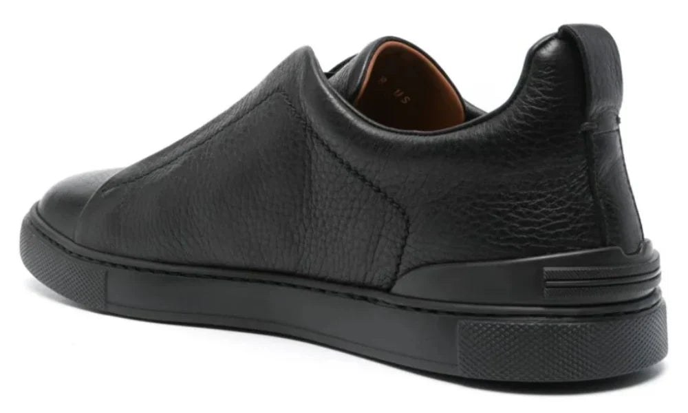 Zegna Triple Stitch Leather Sneakers