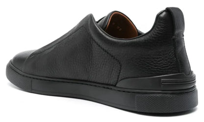 Zegna Triple Stitch Leather Sneakers