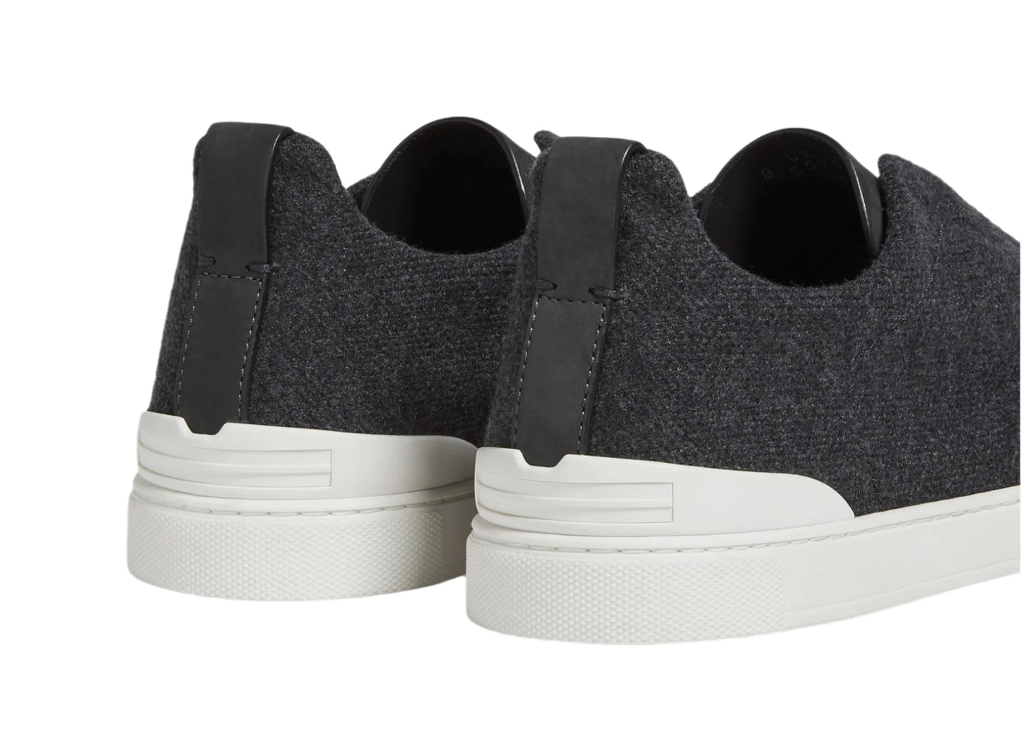 Zegna Triple Stitch Canvas Slip-On Sneakers "Black" Black Slip-On Sneakers UAE