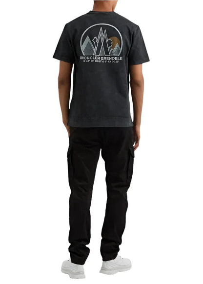 Moncler Back Mountain Logo Jersey T-Shirt Outdoor Style Tee UAE