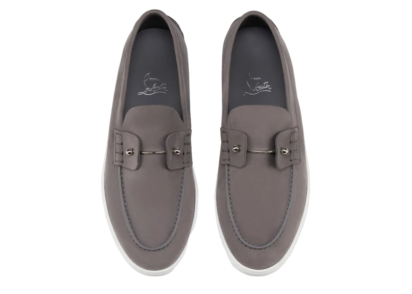 Christian Louboutin Chambeliboat Leather Loafers "Grey" Smart Casual Loafers UAE