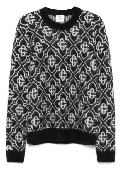 Casablanca Mohair Monogram Jumper "Black" Premium Knit Sweater UAE