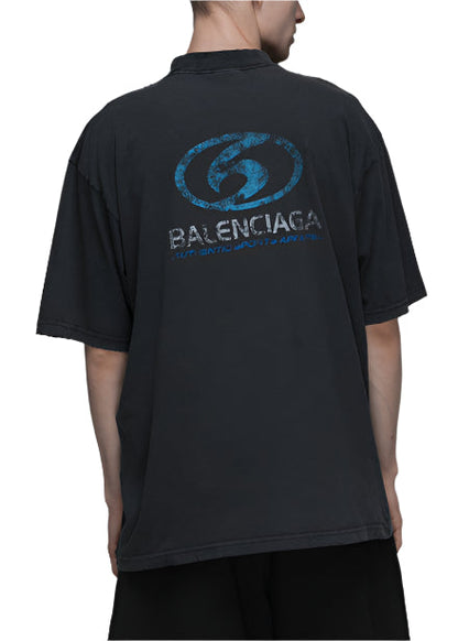 Balenciaga Surfer Logo-Print Cotton T-Shirt Summer Graphic Tee UAE