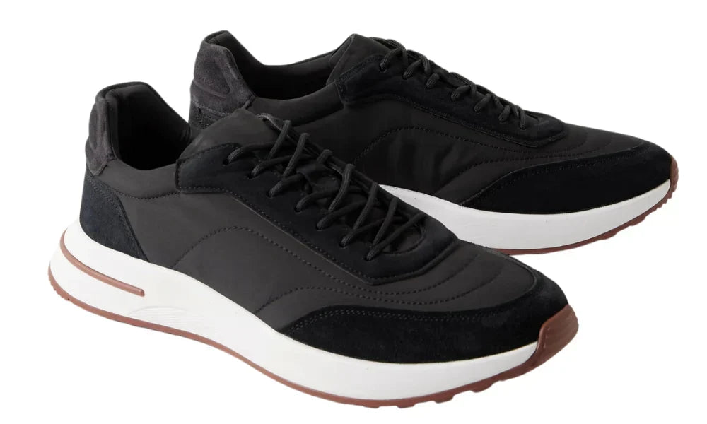 Loro Piana Week End Walk "Black" Comfortable Walking Sneakers UAE