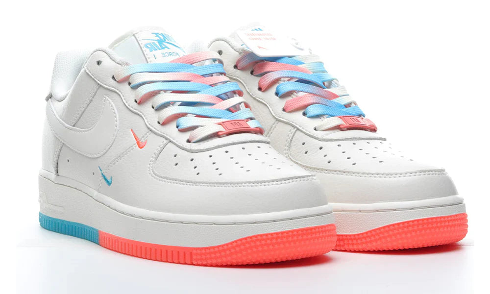 Nike Air Force 1 "07 Low White Blue Orange" Sneakers UAE