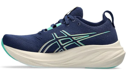 Asics Gel Nimbus 26 Wide "French Blue Electric Lime" Wide Fit Running Shoes UAE