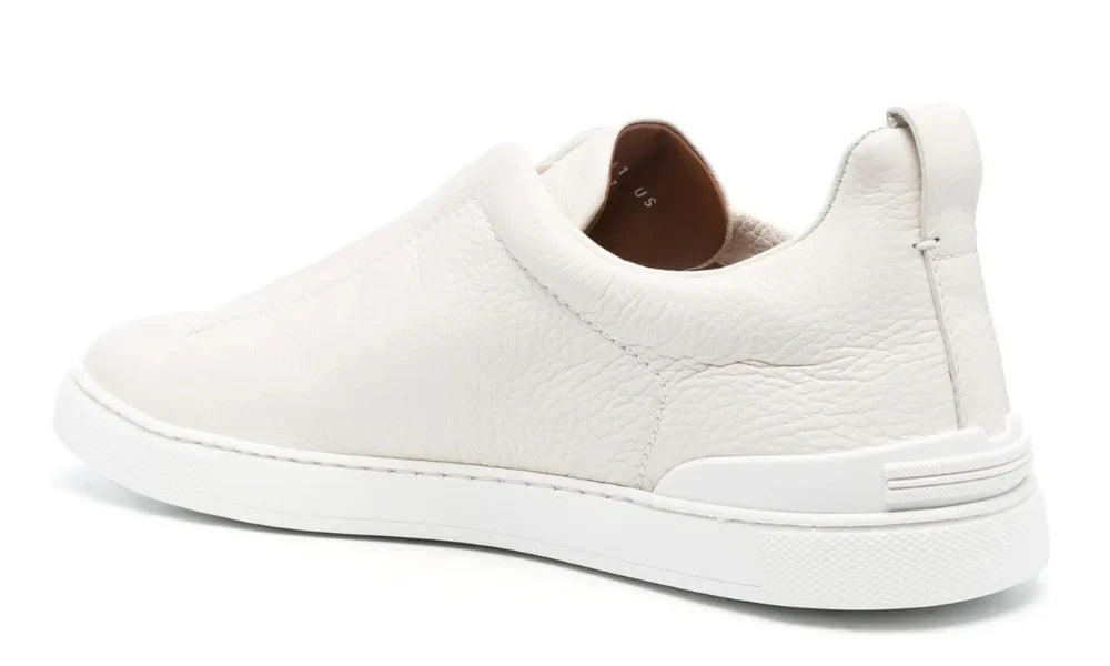 Zegna Triple Stitch Leather Sneakers