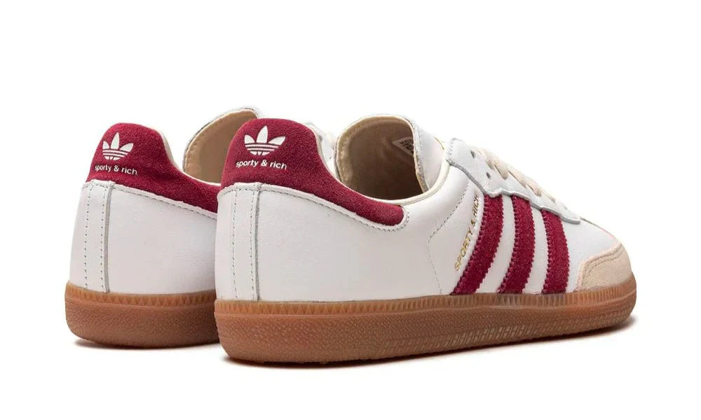 Sporty & Rich x Adidas Samba OG "White Core Burgundy" Premium Sneakers UAE