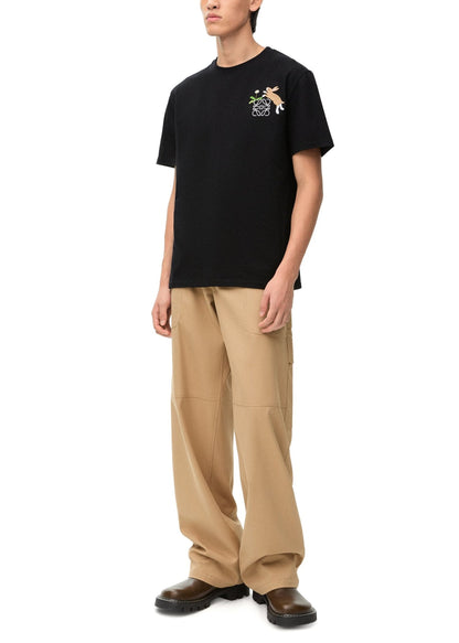 Loewe Relaxed Fit Cotton T-Shirt Minimal Designer Tee UAE