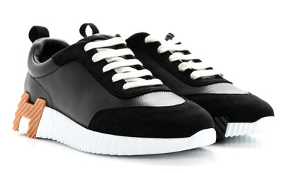 Hermes Air Mesh Suede Bouncing "Black" Breathable Sneakers UAE