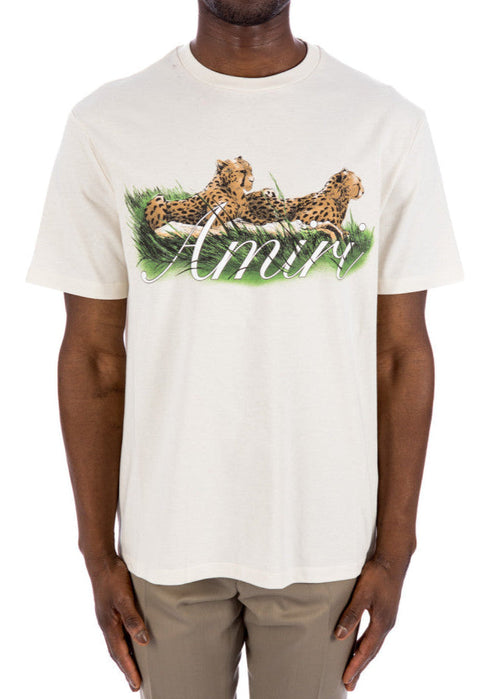 AMIRI Cheetah-Print Cotton T-Shirt Bold Print Tee UAE