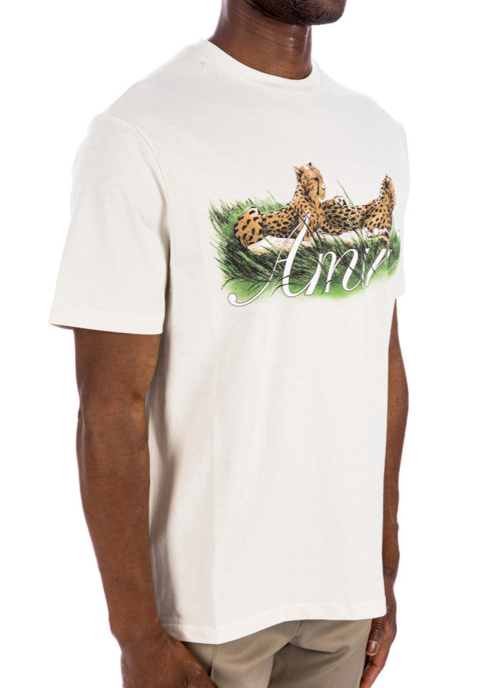 AMIRI Cheetah-Print Cotton T-Shirt Bold Print Tee UAE