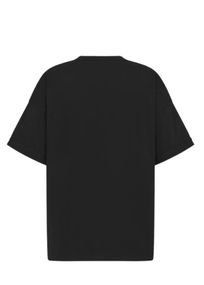 Dior and Stone Island T-Shirt "Black Oversized Cotton Jersey" Collaboration Tee UAE