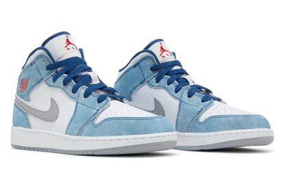 Air Jordan 1 Mid SE GS "French Blue" Sneakers UAE