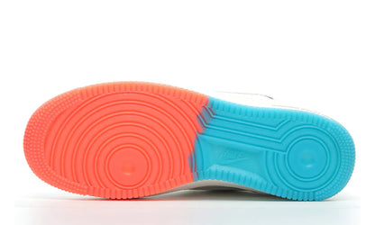 Nike Air Force 1 "07 Low White Blue Orange" Sneakers UAE
